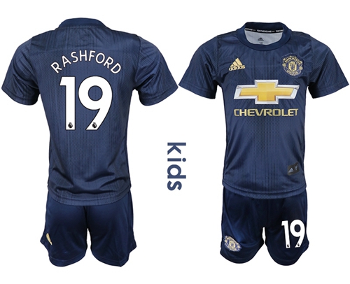 Manchester United #19 Rashford Third Kid Soccer Club Jersey Manchester United #19 Rashford Third Kid Soccer Club Jersey