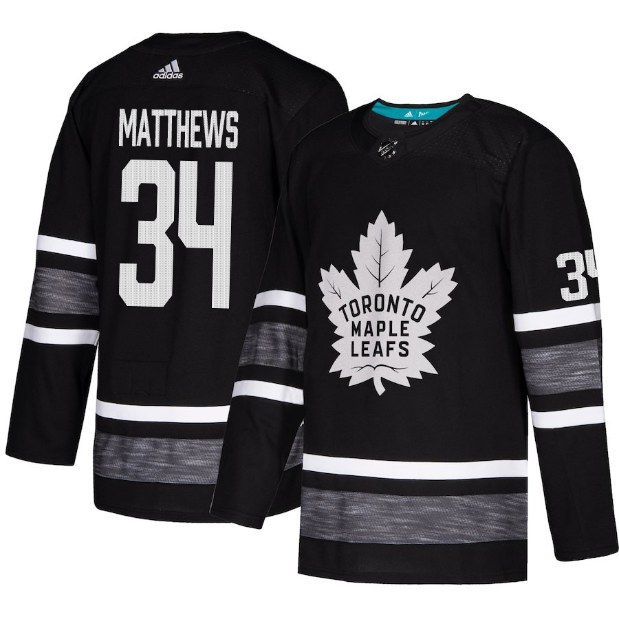 Maple Leafs #34 Auston Matthews Black Authentic 2019 All-Star Stitched Youth Hockey Jersey