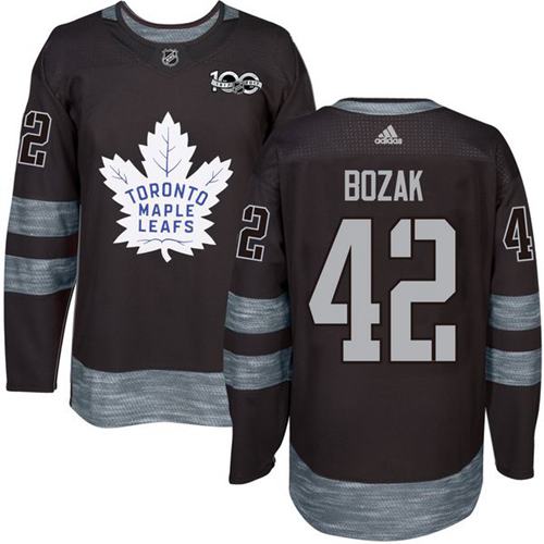 Maple Leafs #42 Tyler Bozak Black 1917-2017 100th Anniversary Stitched NHL Jersey Maple Leafs #42 Tyler Bozak Black 1917-2017 100th Anniversary Stitched NHL Jersey