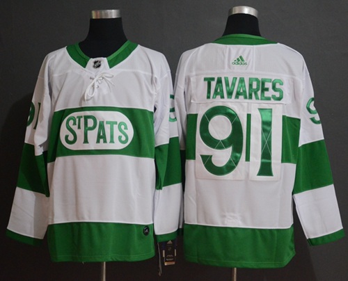 Maple Leafs #91 John Tavares White Authentic St. Pats Stitched Hockey Jersey Maple Leafs #91 John Tavares White Authentic St. Pats Stitched Hockey Jersey