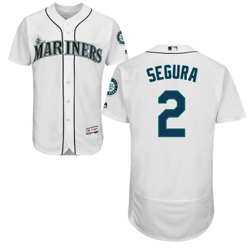 Mariners #2 Jean Segura White Flexbase Authentic Collection Stitched Baseball Jersey Mariners #2 Jean Segura White Flexbase Authentic Collection Stitched Baseball Jersey