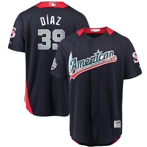 Mariners #39 Edwin Diaz Navy Blue 2018 All-Star American League Stitched Baseball Jersey Mariners #39 Edwin Diaz Navy Blue 2018 All-Star American League Stitched Baseball Jersey