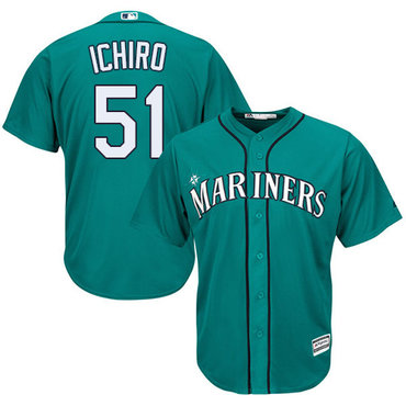 Mariners #51 Ichiro Suzuki Green Cool Base Stitched Youth MLB Jersey Mariners #51 Ichiro Suzuki Green Cool Base Stitched Youth MLB Jersey