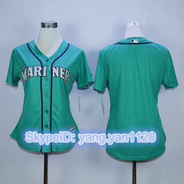 Mariners Blank Green Alternate Women's Stitched MLB Jersey Mariners Blank Green Alternate Women's Stitched MLB Jersey