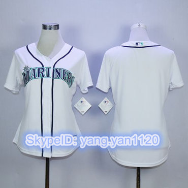 Mariners Blank White Women's Fashion Stitched MLB Jersey Mariners Blank White Women's Fashion Stitched MLB Jersey