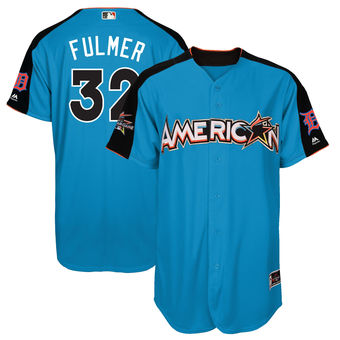 Men's American League Tigers Michael Fulmer Majestic Blue 2017 MLB All-Star Game Home Run Derby Player Jersey Men's American League Tigers Michael Fulmer Majestic Blue 2017 MLB All-Star Game Home Run Derby Player Jersey