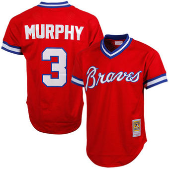 Men's Atlanta Braves Dale Murphy Mitchell & Ness Red 1980 Authentic Cooperstown Collection Mesh Batting Practice Jersey Men's Atlanta Braves Dale Murphy Mitchell & Ness Red 1980 Authentic Cooperstown Collection Mesh Batting Practice Jersey