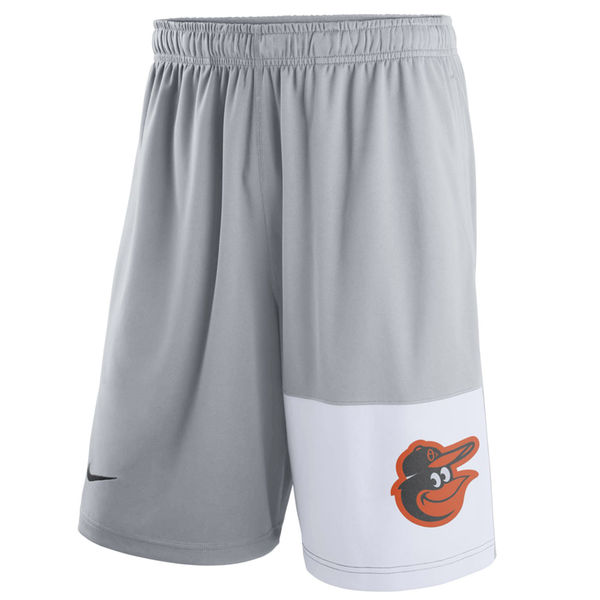 Men's Baltimore Orioles Nike Gray Dry Fly Shorts Men's Baltimore Orioles Nike Gray Dry Fly Shorts