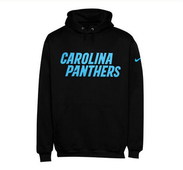 Men's Carolina Panthers Nike Black KO Wordmark Performance Hoodie Men's Carolina Panthers Nike Black KO Wordmark Performance Hoodie