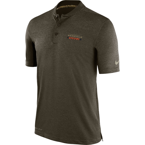 Men's Cincinnati Bengals Nike Olive Salute to Service Sideline Polo T-Shirt Men's Cincinnati Bengals Nike Olive Salute to Service Sideline Polo T-Shirt