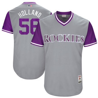 Men's Colorado Rockies Greg Holland Holland Majestic Gray 2017 Players Weekend Authentic Jersey Men's Colorado Rockies Greg Holland Holland Majestic Gray 2017 Players Weekend Authentic Jersey