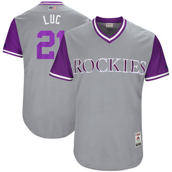 Men's Colorado Rockies Jonathan Lucroy Luc Majestic Gray 2017 Players Weekend Authentic Jersey Men's Colorado Rockies Jonathan Lucroy Luc Majestic Gray 2017 Players Weekend Authentic Jersey