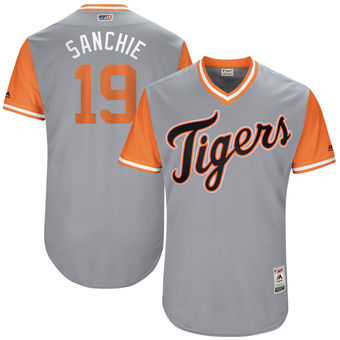 Men's Detroit Tigers Anibal Sanchez Sanchie Majestic Gray 2017 Players Weekend Authentic Jersey Men's Detroit Tigers Anibal Sanchez Sanchie Majestic Gray 2017 Players Weekend Authentic Jersey