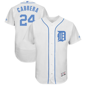 Men's Detroit Tigers Miguel Cabrera Majestic White Father's Day FlexBase Jersey Men's Detroit Tigers Miguel Cabrera Majestic White Father's Day FlexBase Jersey