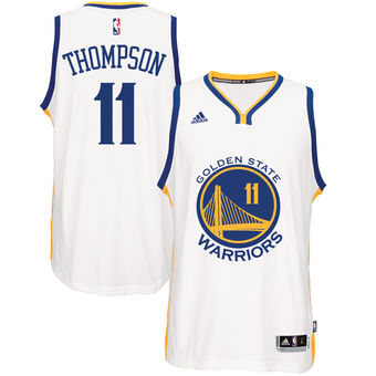 Men's Golden State Warriors Klay Thompson adidas White Home Swingman Jersey