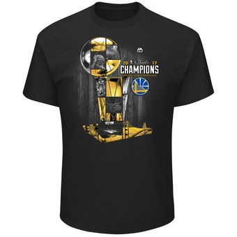 Men's Golden State Warriors Majestic Black 2017 NBA Finals Champions Hometown Legend T-Shirt