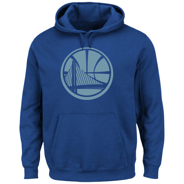 Men's Golden State Warriors Majestic Royal Reflective Tek Patch Hoodie Men's Golden State Warriors Majestic Royal Reflective Tek Patch Hoodie
