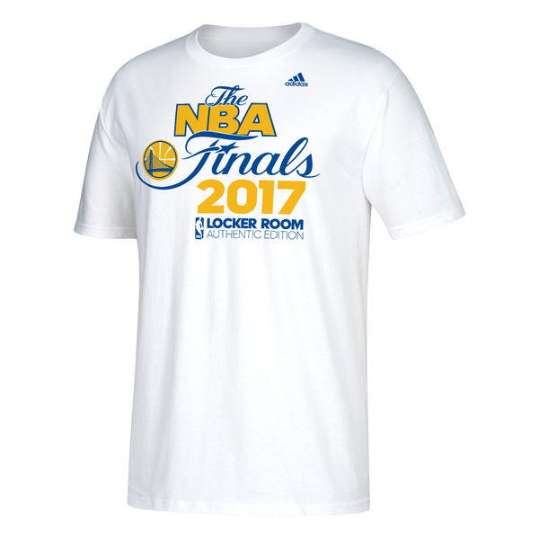 Men's Golden State Warriors adidas White 2017 Western Conference Champions Locker Room T-Shirt