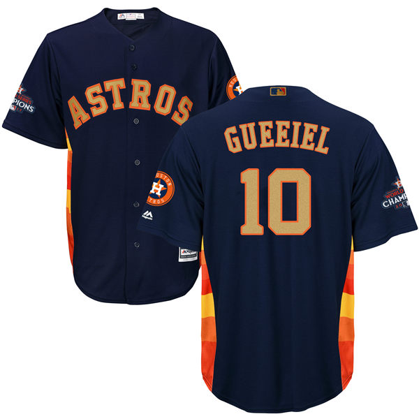 Men's Houston Astros #10 Yuli Gurriel Navy Blue 2018 Gold Program Cool Base Stitched MLB Jersey Men's Houston Astros #10 Yuli Gurriel Navy Blue 2018 Gold Program Cool Base Stitched MLB Jersey