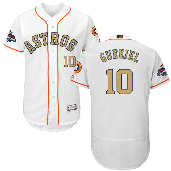 Men's Houston Astros #10 Yuli Gurriel White 2018 Gold Program Flexbase Stitched MLB Jersey Men's Houston Astros #10 Yuli Gurriel White 2018 Gold Program Flexbase Stitched MLB Jersey