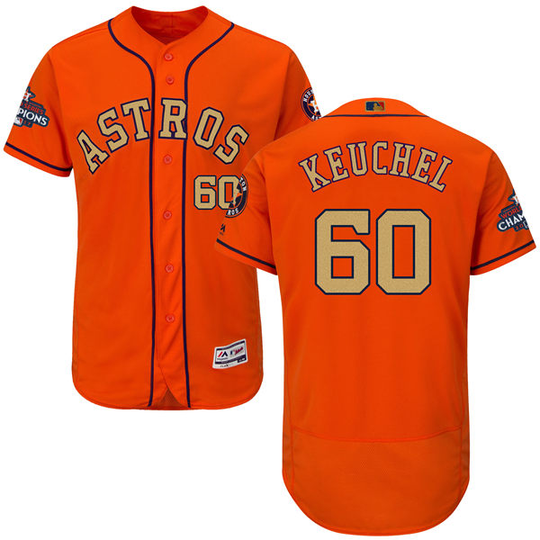 Men's Houston Astros #60 Dallas Keuchel Orange 2018 Gold Program Flexbase Stitched MLB Jersey Men's Houston Astros #60 Dallas Keuchel Orange 2018 Gold Program Flexbase Stitched MLB Jersey