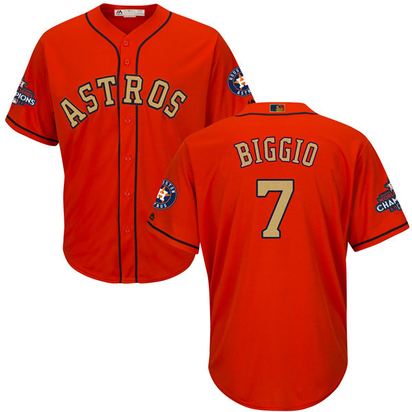 Men's Houston Astros #7 Craig Biggio Orange 2018 Gold Program Cool Base Stitched MLB Jersey Men's Houston Astros #7 Craig Biggio Orange 2018 Gold Program Cool Base Stitched MLB Jersey