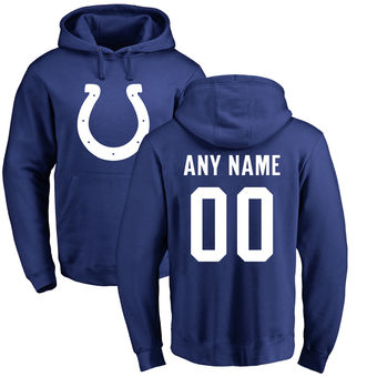 Men's Indianapolis Colts Royal Personalized Name & Number Logo Pullover Hoodie Men's Indianapolis Colts Royal Personalized Name & Number Logo Pullover Hoodie