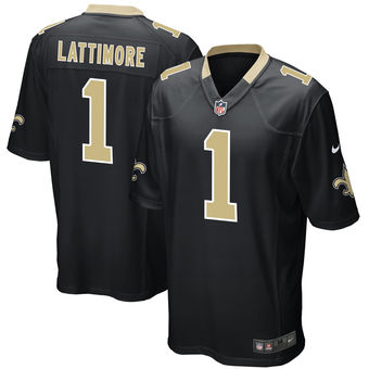 Men's Marshon Lattimore New Orleans Saints Nike 2017 Draft Pick Game Jersey - Black