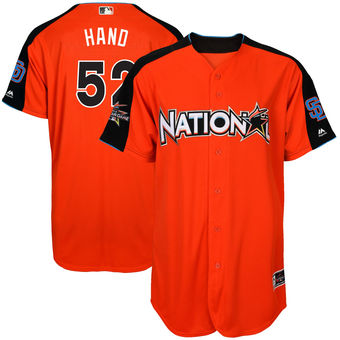 Men's National League Diego Padres Brad Hand Majestic Orange 2017 MLB All-Star Game Home Run Derby Player Jersey