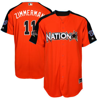 Men's National League Nationals Ryan Zimmerman Majestic Orange 2017 MLB All-Star Game Home Run Derby Player Jersey