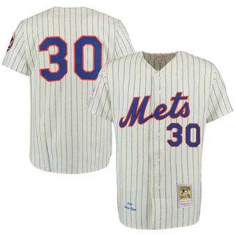 Men's New York Mets 1969 Nolan Ryan Mitchell & Ness Cream Blue Authentic Throwback Jersey Men's New York Mets 1969 Nolan Ryan Mitchell & Ness Cream Blue Authentic Throwback Jersey