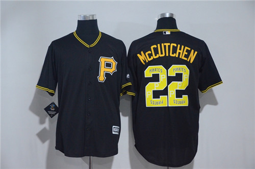 Men's Pittsburgh Pirates #22 Andrew McCutchen Majestic Black?2017 Color Printing Cool Base Jersey