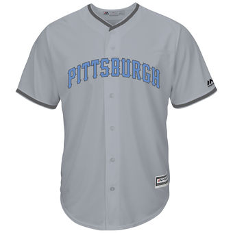 Men's Pittsburgh Pirates Majestic Gray Father's Day Cool Base Replica Jersey Men's Pittsburgh Pirates Majestic Gray Father's Day Cool Base Replica Jersey