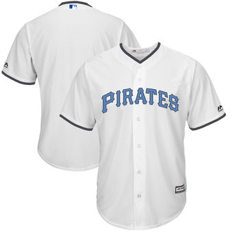Men's Pittsburgh Pirates Majestic White Father's Day Cool Base Replica Team Jersey Men's Pittsburgh Pirates Majestic White Father's Day Cool Base Replica Team Jersey