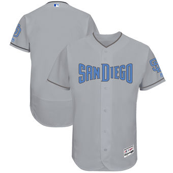 Men's San Diego Padres Majestic Gray Father's Day FlexBase Team Jersey Men's San Diego Padres Majestic Gray Father's Day FlexBase Team Jersey