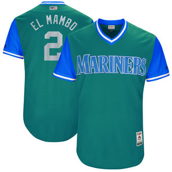 Men's Seattle Mariners Jean Segura El Mambo Majestic Aqua 2017 Players Weekend Authentic Jersey Men's Seattle Mariners Jean Segura El Mambo Majestic Aqua 2017 Players Weekend Authentic Jersey