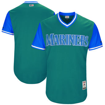 Men's Seattle Mariners Majestic Aqua 2017 Players Weekend Authentic Team Jersey Men's Seattle Mariners Majestic Aqua 2017 Players Weekend Authentic Team Jersey