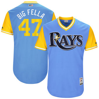 Men's Tampa Bay Rays Chase Whitley Big Fella Majestic Light Blue 2017 Players Weekend Authentic Jersey Men's Tampa Bay Rays Chase Whitley Big Fella Majestic Light Blue 2017 Players Weekend Authentic Jersey