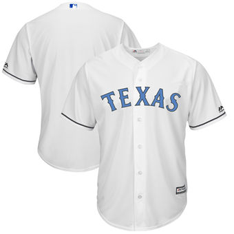 Men's Texas Rangers Majestic White Father's Day Cool Base Replica Team Jersey Men's Texas Rangers Majestic White Father's Day Cool Base Replica Team Jersey