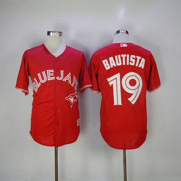Men's Toronto Blue Jays Jose Bautista Majestic Scarlet 2017 Cool Base Replica Player Jersey