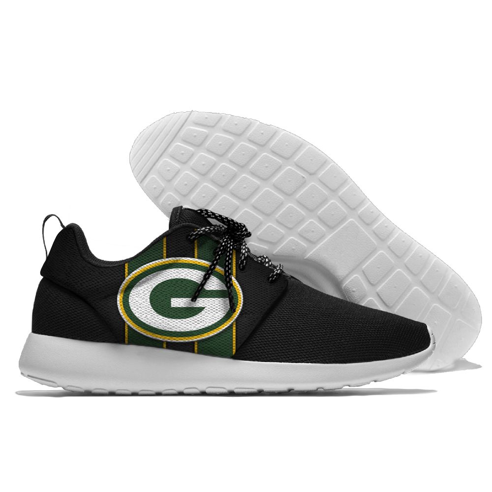 Men and women NFL Green Bay Packers Roshe style Lightweight Running shoes Men and women NFL Green Bay Packers Roshe style Lightweight Running shoes