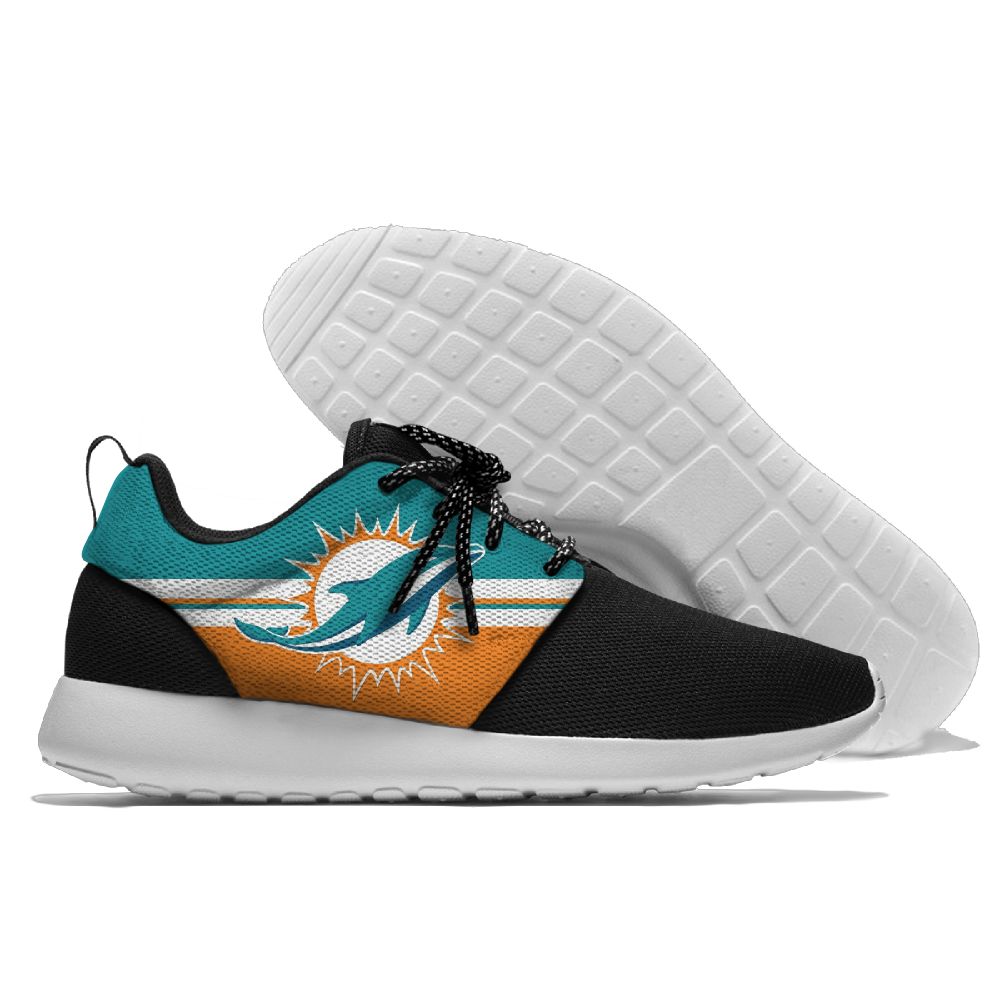 Men and women NFL Miami Dolphins Roshe style Lightweight Running shoes (2) Men and women NFL Miami Dolphins Roshe style Lightweight Running shoes (2)