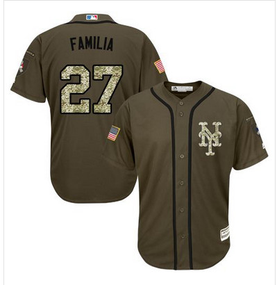 Mets #27 Jeurys Familia Green Salute to Service Stitched MLB Jersey