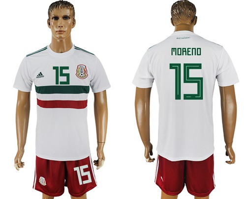Mexico #15 Moreno Away Soccer Country Jersey Mexico #15 Moreno Away Soccer Country Jersey
