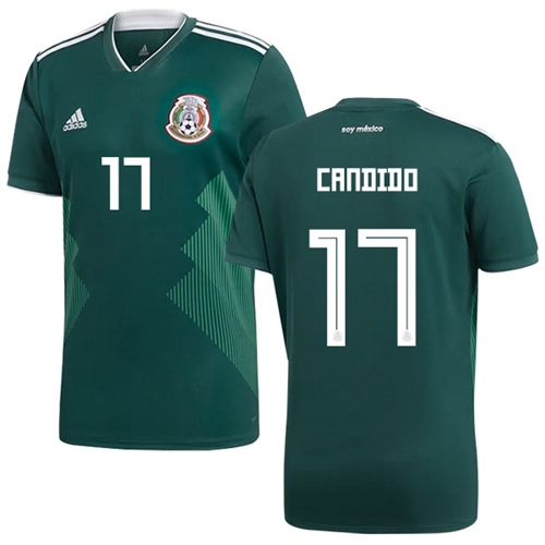 Mexico #17 Candido Green Home Soccer Country Jersey Mexico #17 Candido Green Home Soccer Country Jersey