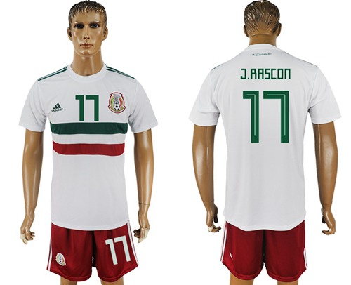 Mexico #17 J.Rascon Away Soccer Country Jersey Mexico #17 J.Rascon Away Soccer Country Jersey