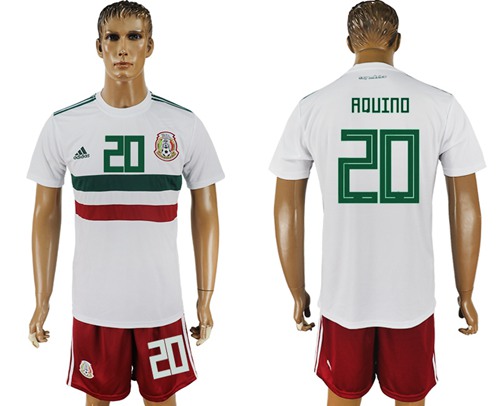 Mexico #20 Aquino Away Soccer Country Jersey Mexico #20 Aquino Away Soccer Country Jersey