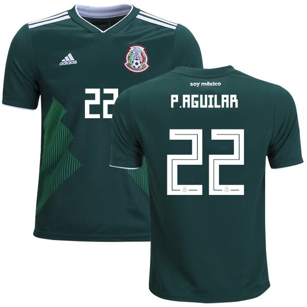 Mexico #22 P.Aguilar Home Kid Soccer Country Jersey Mexico #22 P.Aguilar Home Kid Soccer Country Jersey