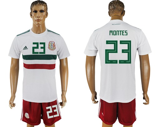 Mexico #23 Montes Away Soccer Country Jersey Mexico #23 Montes Away Soccer Country Jersey