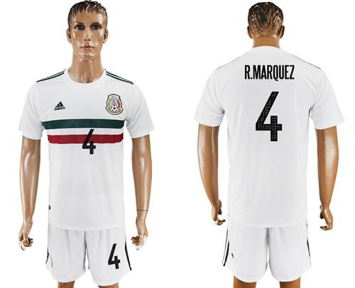 Mexico #4 R.Marquez Away Soccer Country Jersey Mexico #4 R.Marquez Away Soccer Country Jersey